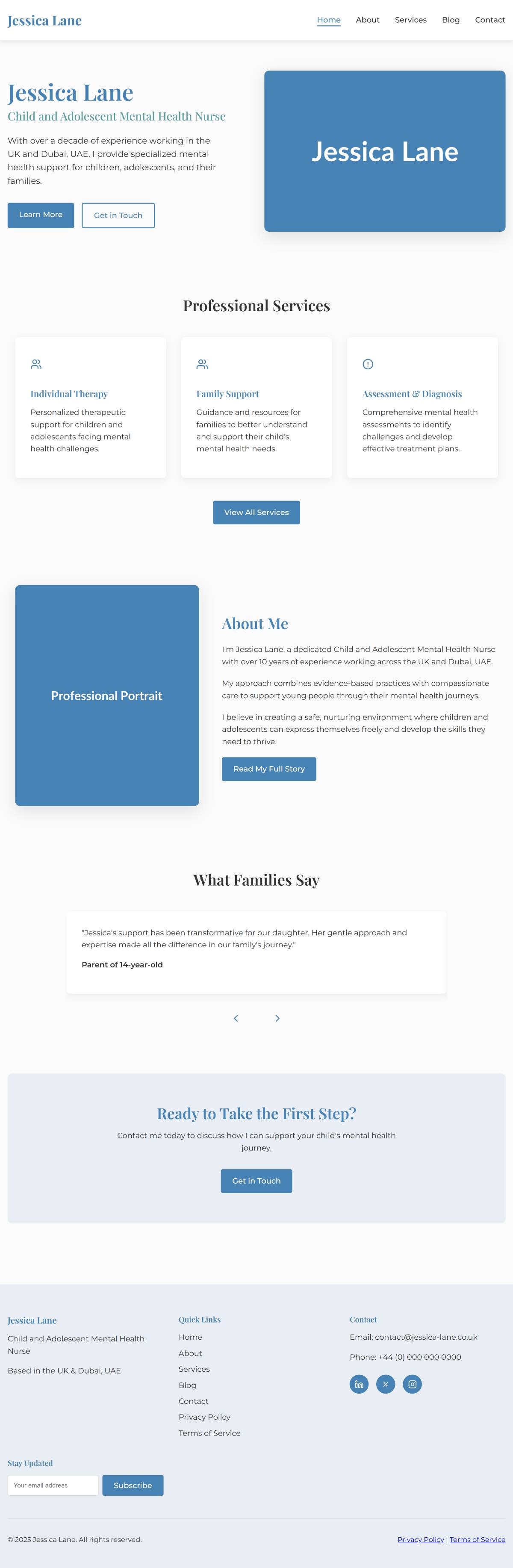 Mental Health Professional Website