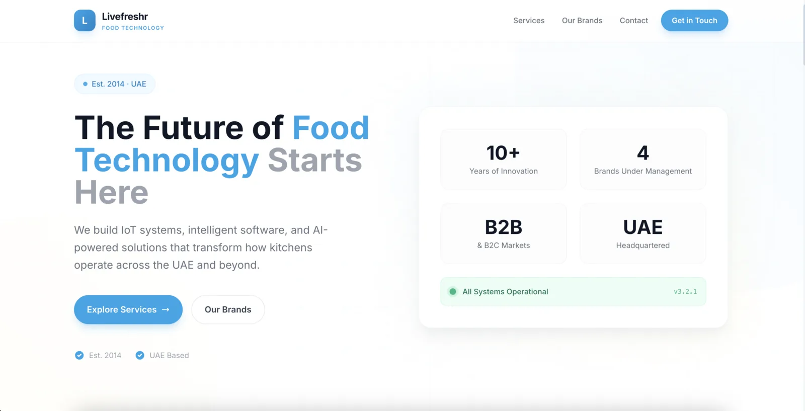 Livefreshr Group Website
