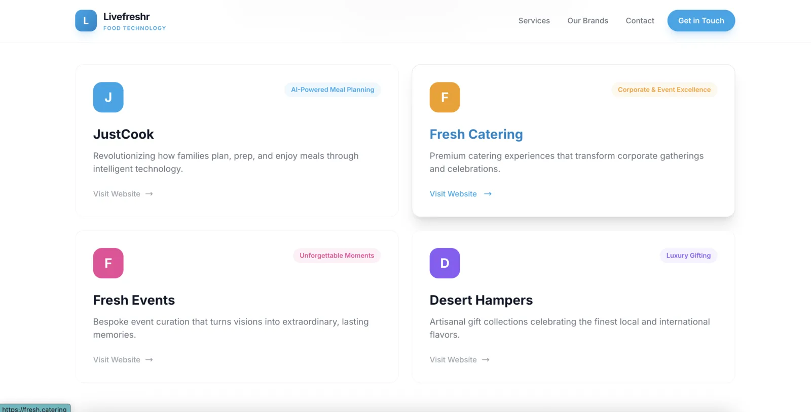 Livefreshr Group Website