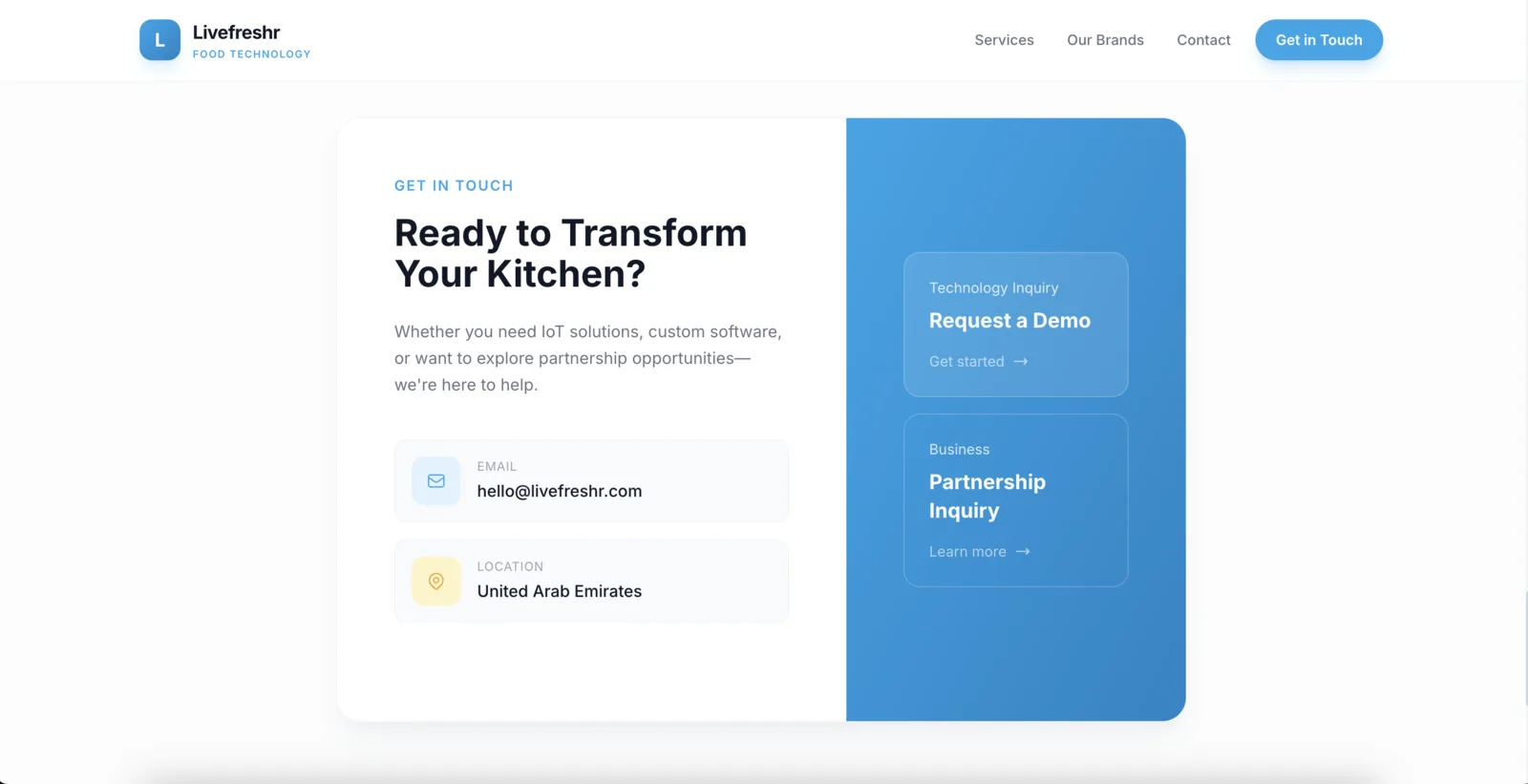 Livefreshr Group Website