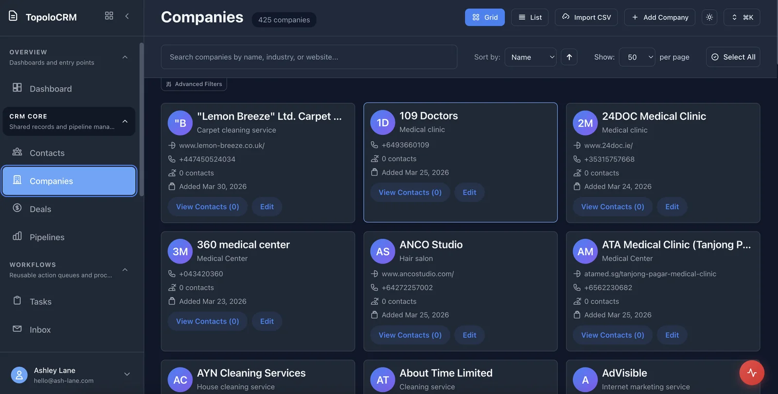 TopoloCRM Edge Platform