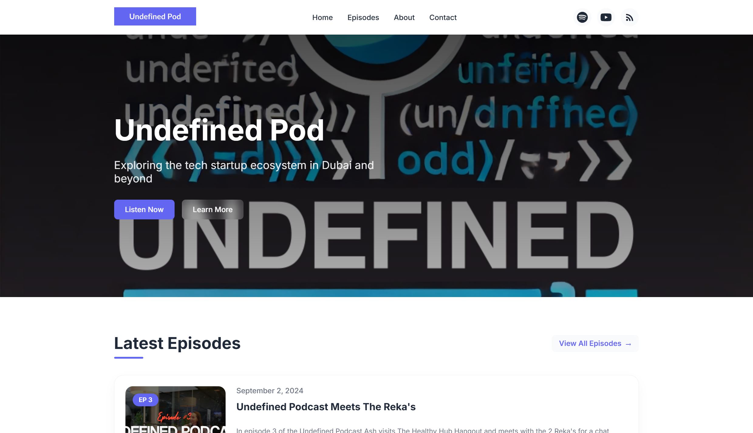 Undefined Podcast Website