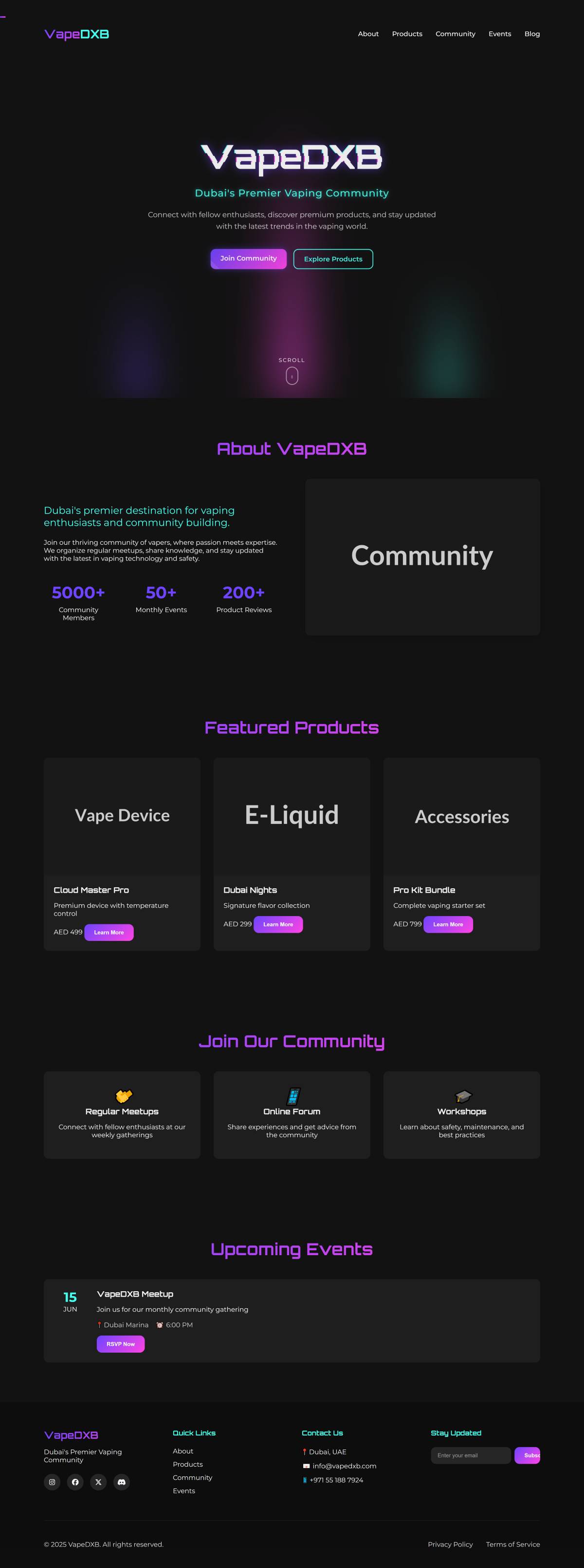 Vaping Community Platform